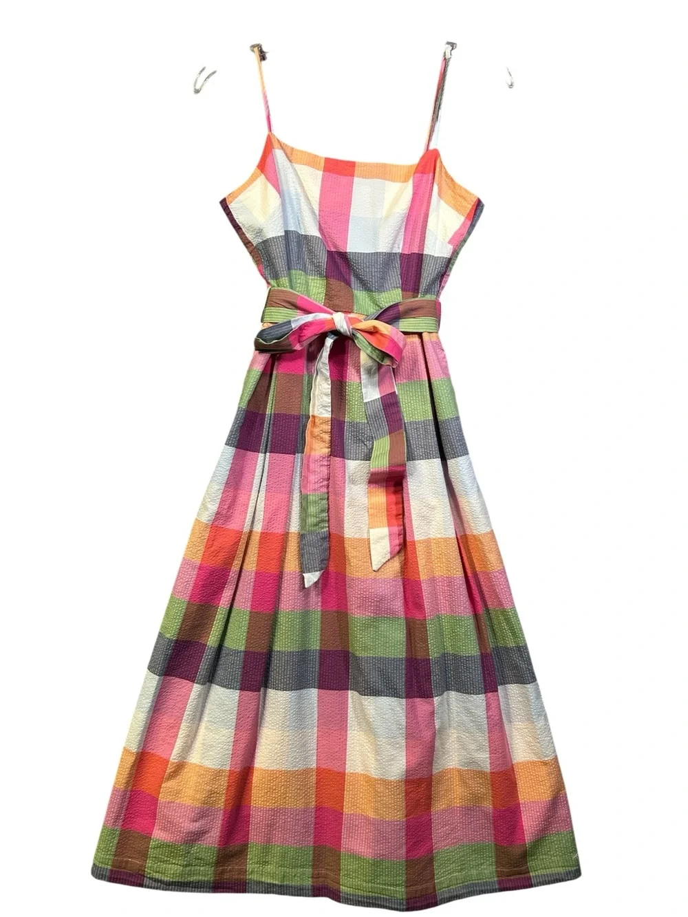 Kate Spade for Target- Plaid Midi Sundress with Tie Belt - Pink & Multicolor S